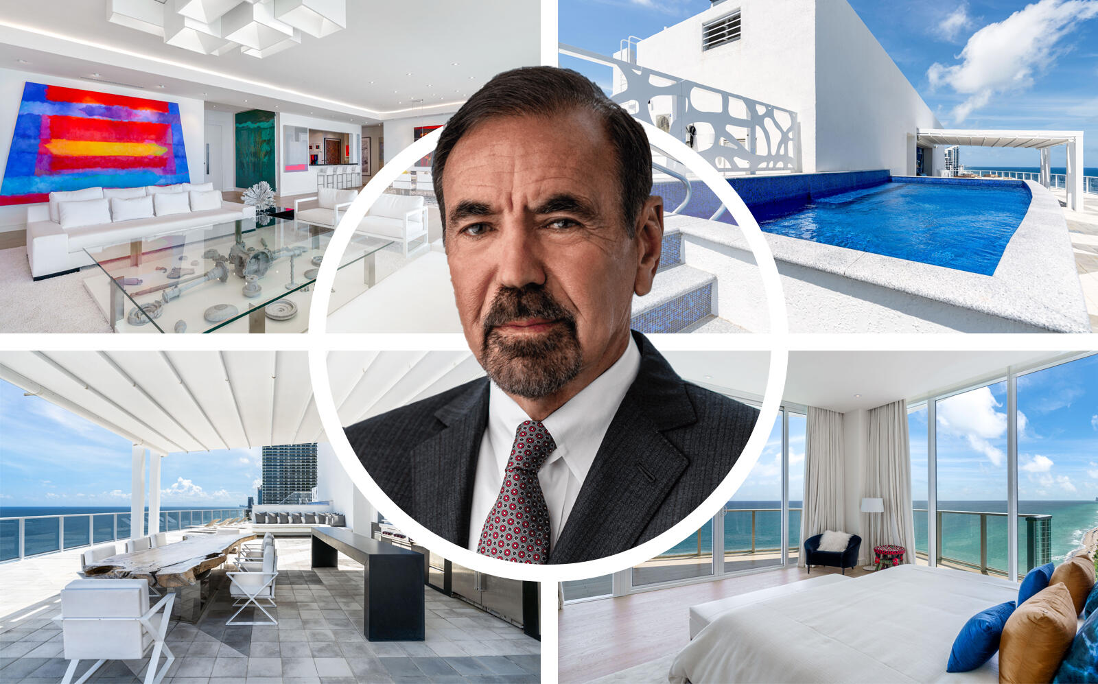 Related Group’s Jorge Pérez and his Apogee Beach penthouse. (Related, Douglas Elliman)