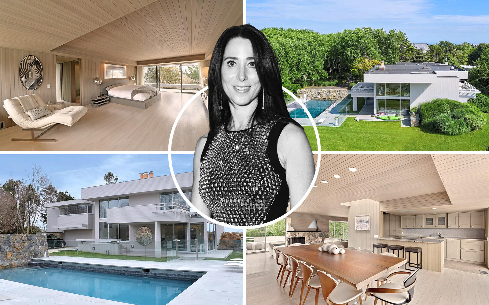 Stacey Bronfman and her Norman Jaffe house. (Getty, Douglas Elliman)