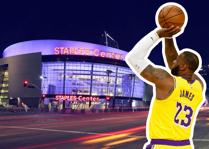The new lease keeps the Lakers in the stadium through 2041. (Getty)