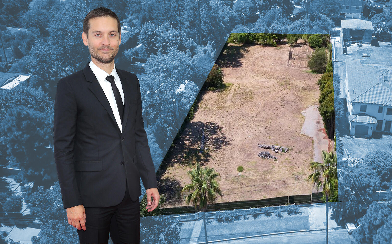 Tobey Maguire and his $11 million acre of dirt. (Getty, David Offer)