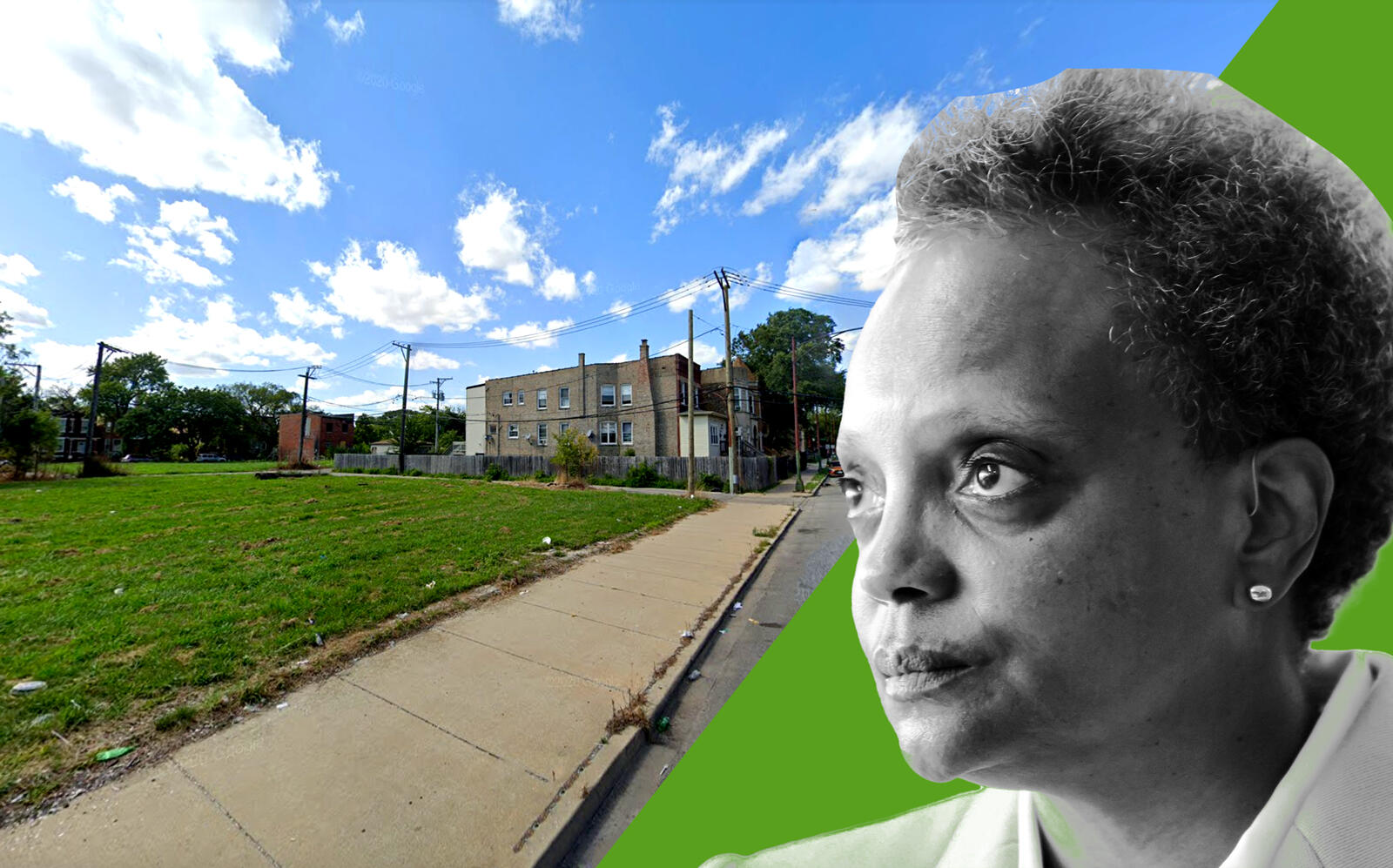 Mayor Lori Lightfoot announced the city would sell 250 vacant lots in North Lawndale for $1 each, to be transformed into affordable housing. (Google Maps, Getty)