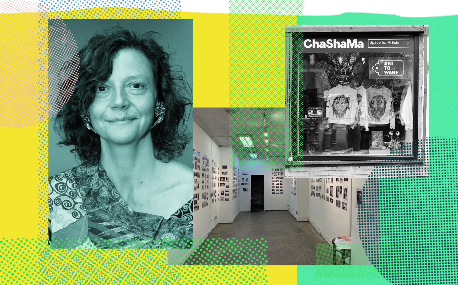 Anita Durst and images of Chashama (Photos via Getty, Chashama)