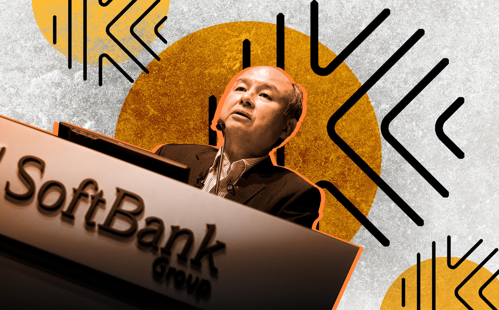 Softbank CEO Masayoshi Son (Getty, Katerra, iStock)