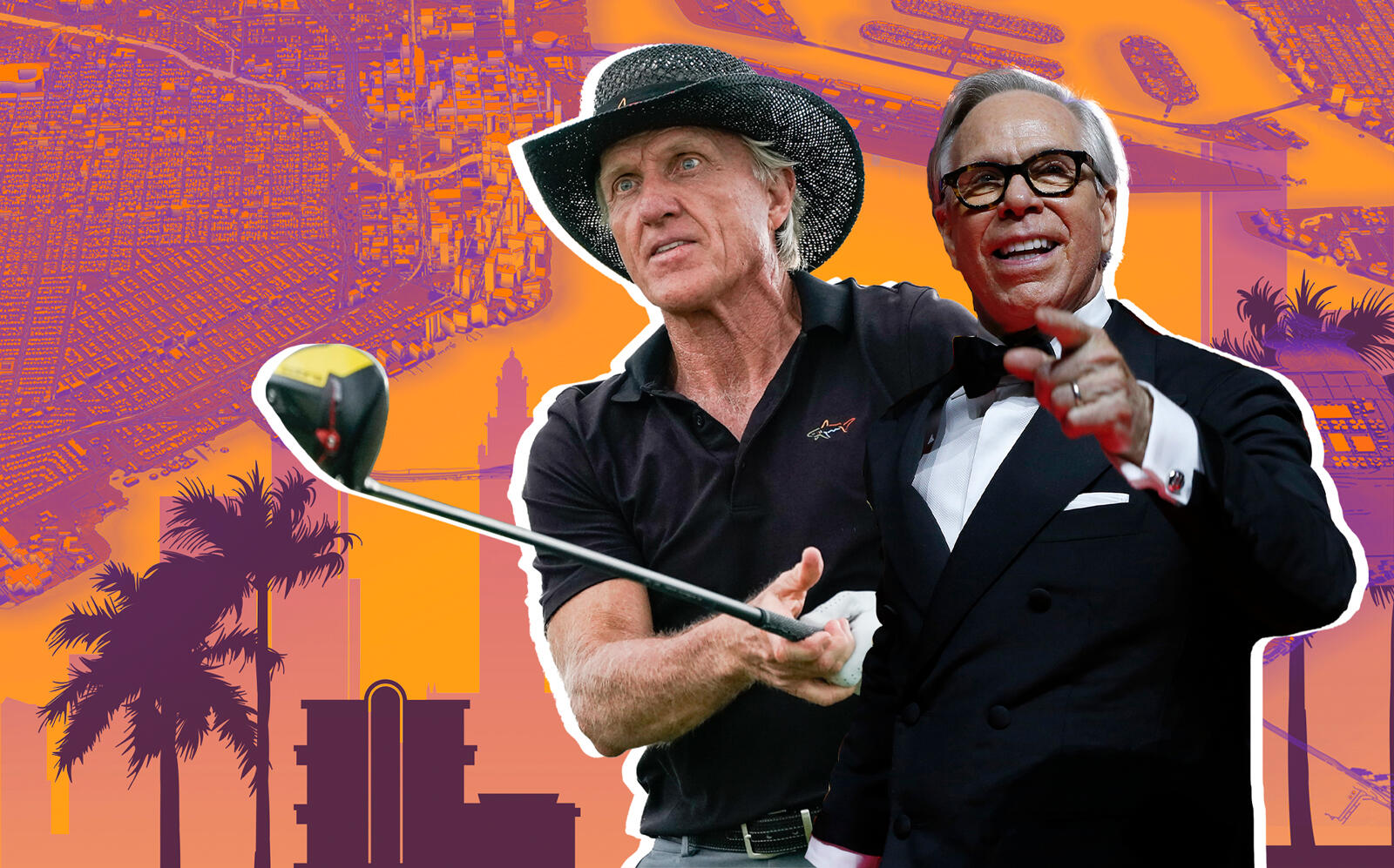 Greg Norman and Tommy Hilfiger (Getty, iStock)