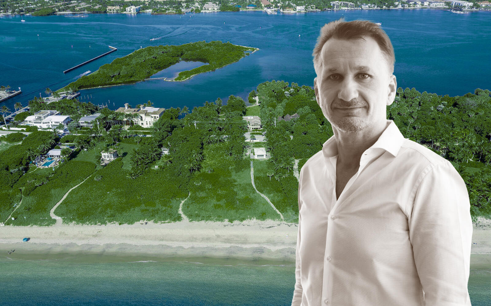 Pascal Nicolai and the oceanfront property (Douglas Elliman, Sabal Development)