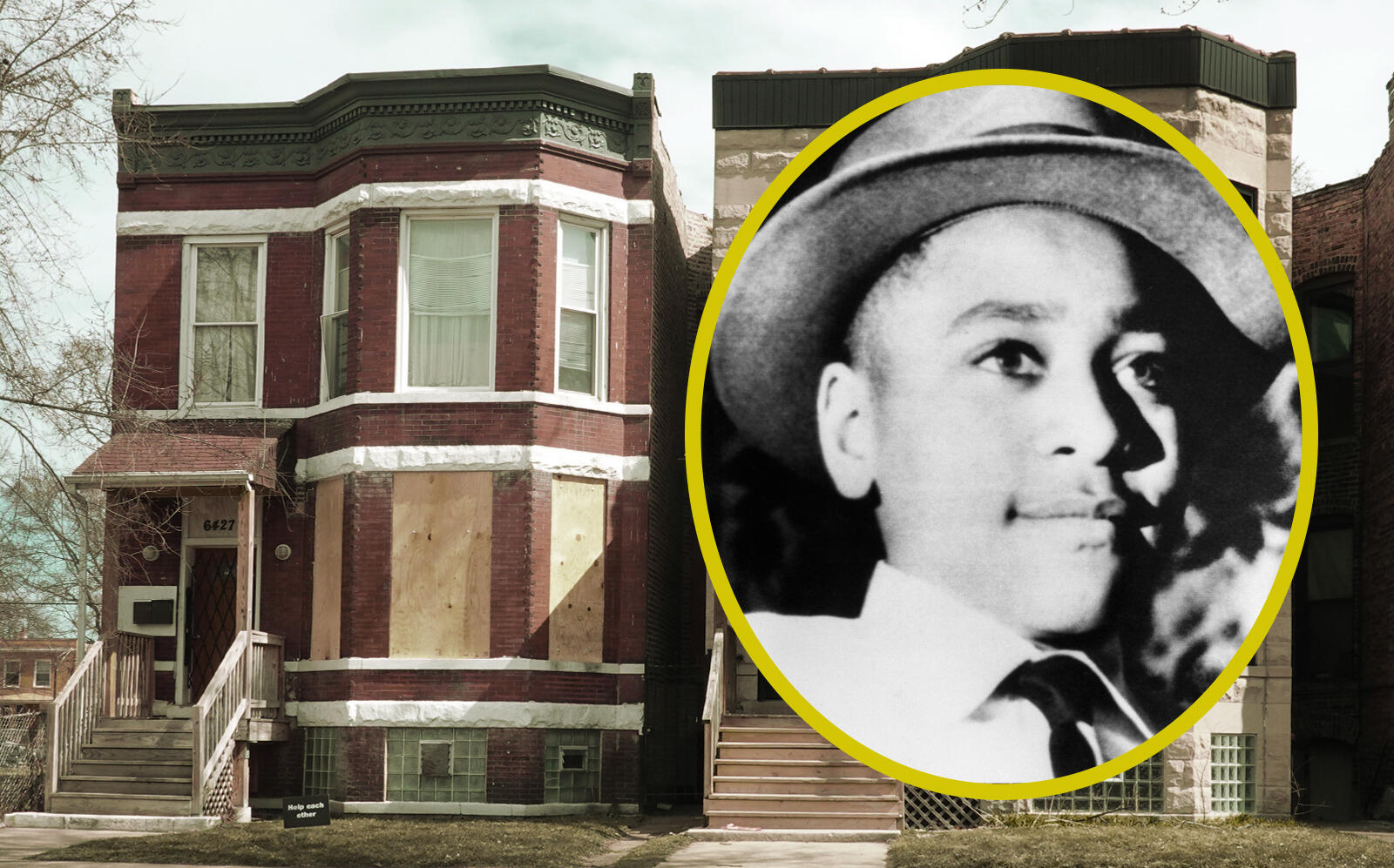 The two-flat building in Woodlawn where Emmett Till lived (Getty)