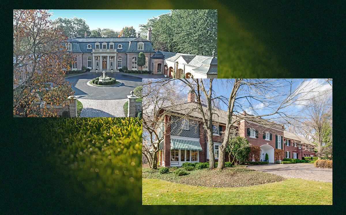 Mansions at 980 N. Green Bay Road and 55 E. Onwentsia Road in Lake Forest, which both sold this month. (Redfin)