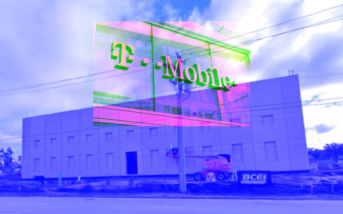 T-Mobile store logo (Getty) and 4850 Northwest 103rd Avenue in Sunrise, Florida (Google Maps)