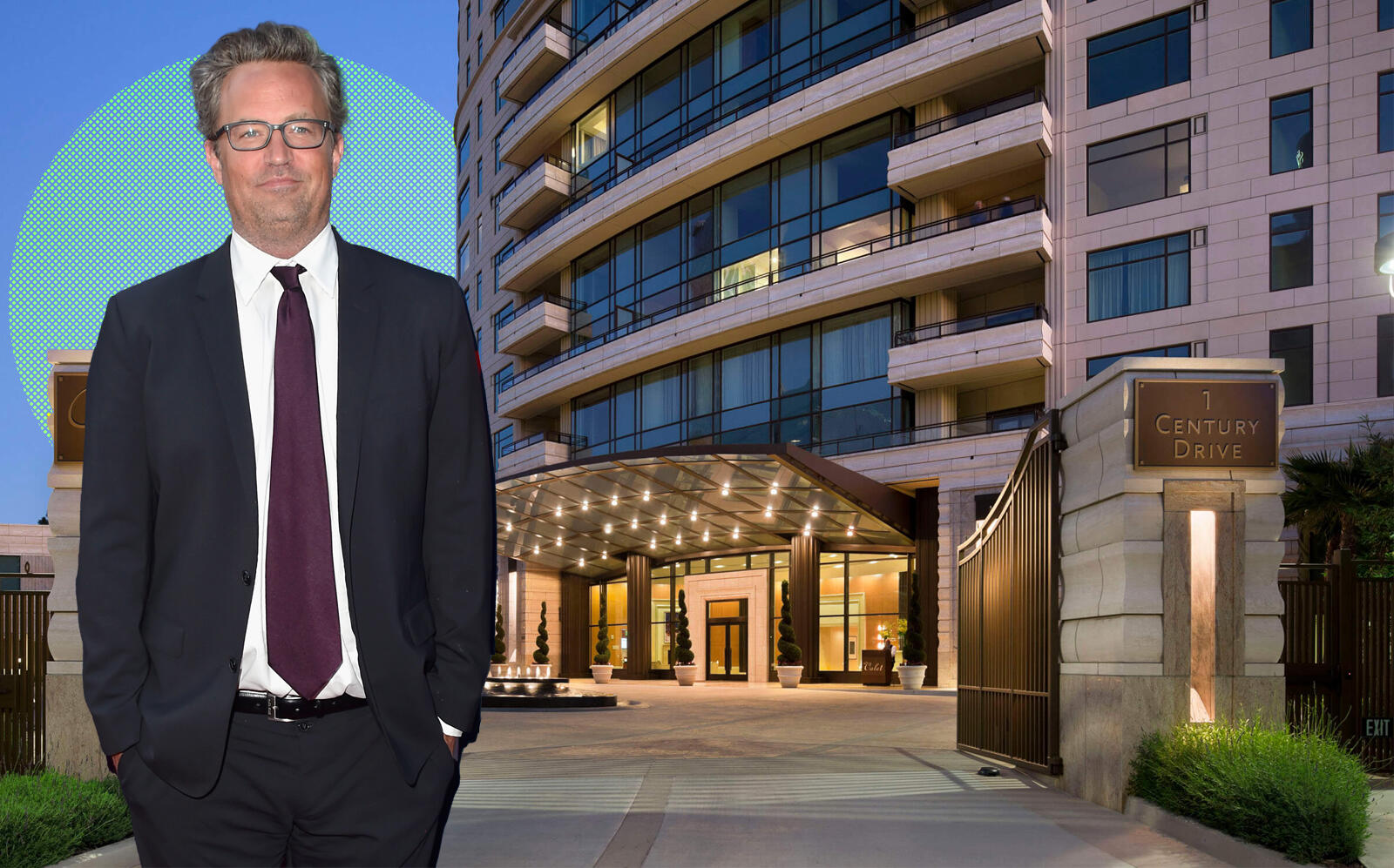 Matthew Perry and The Century residential tower (Getty, Robert A.M. Stern Architects)