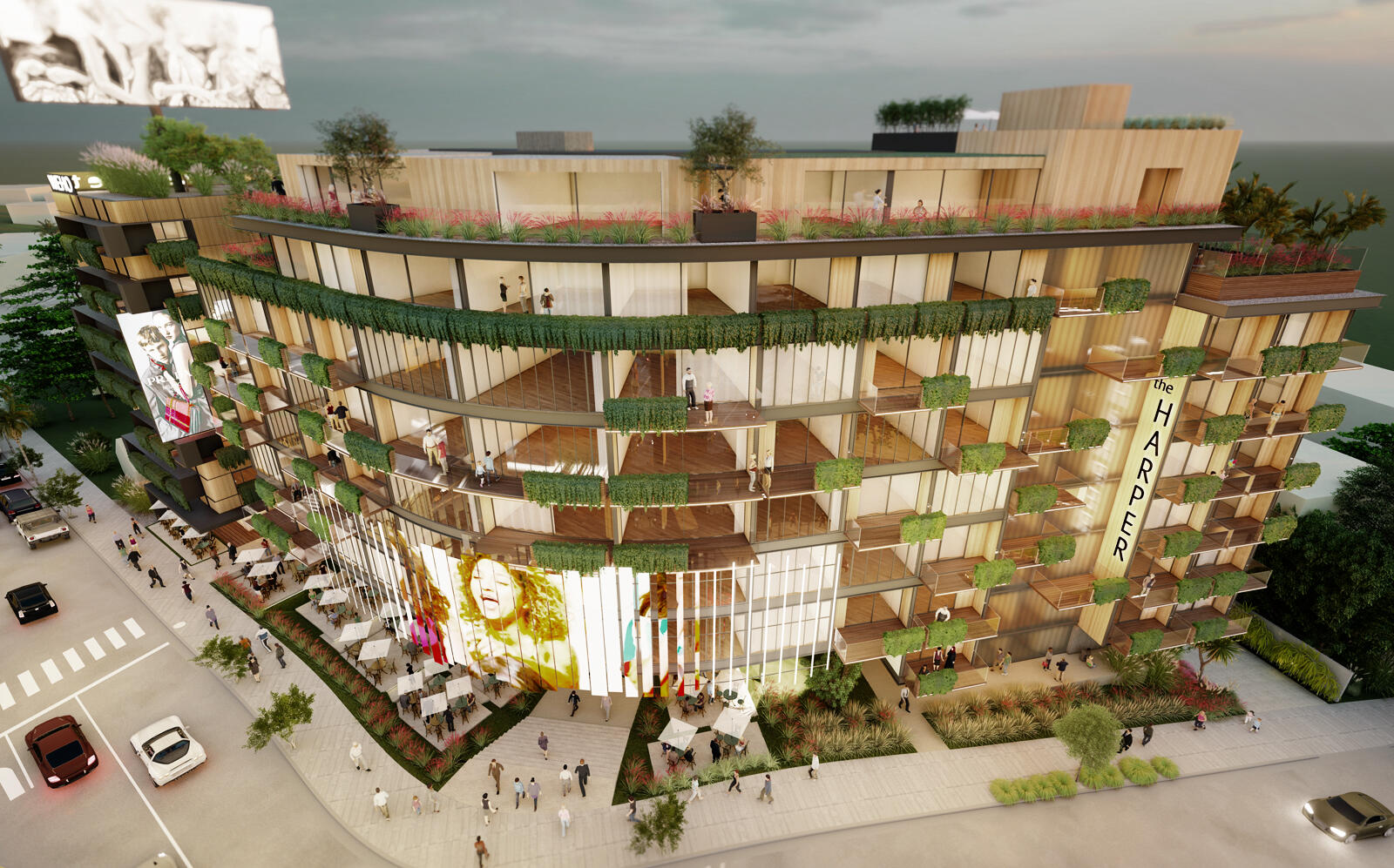 Renderings of the project (The Harper on Sunset)