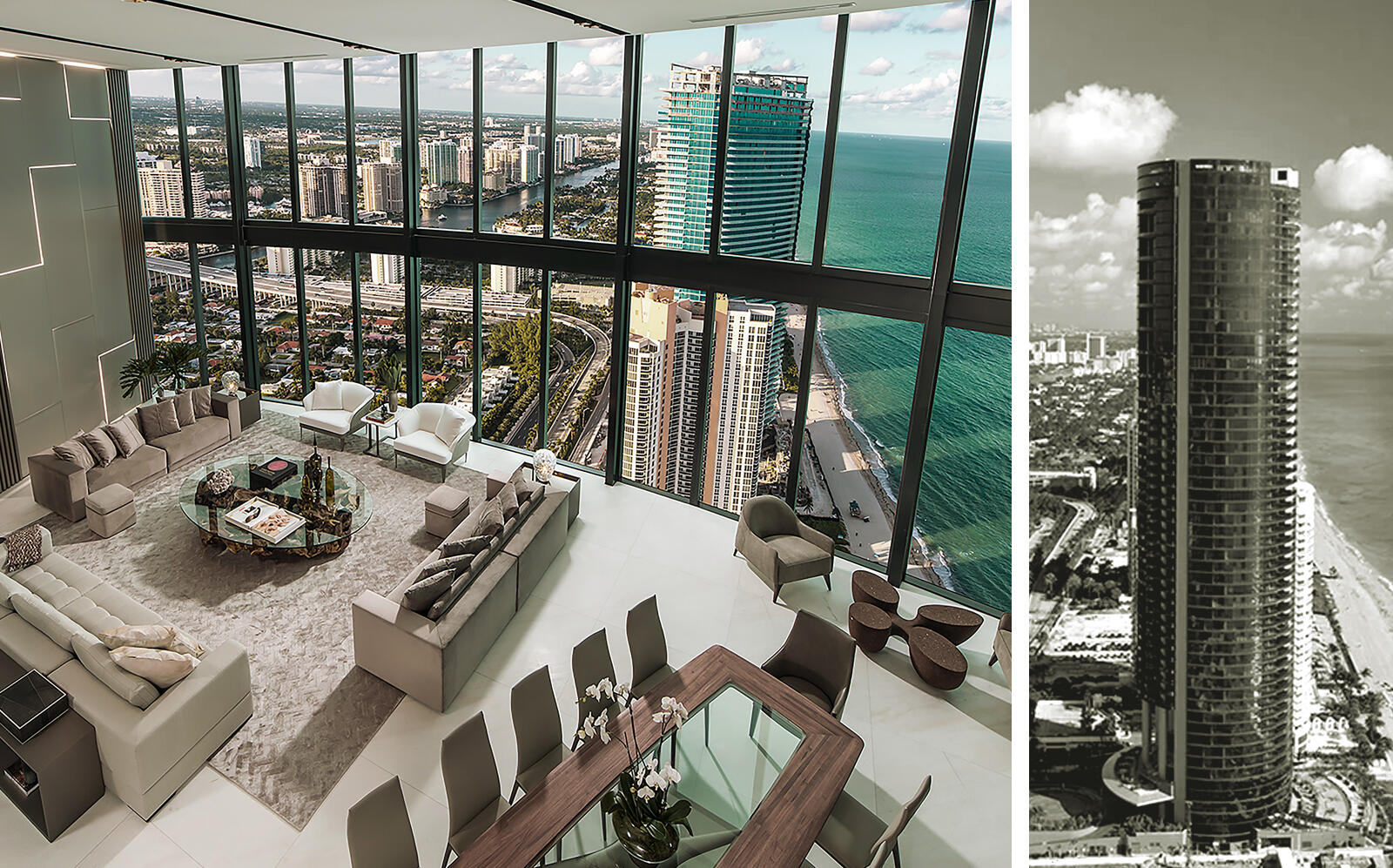 The highest sale last week was a $17 million penthouse at Porche Design Tower (Porche)