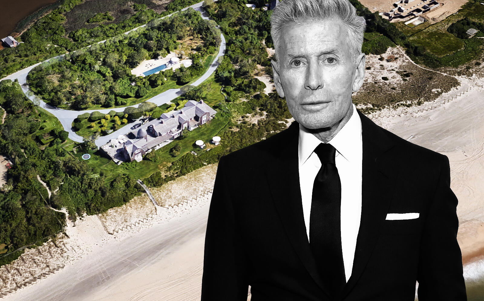 Calvin Klein and the property (Getty, Google Maps)