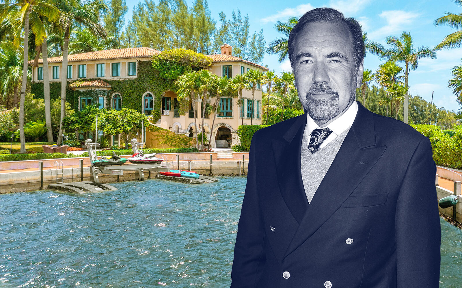 Jorge Pérez with his longtime Miami mansion (Getty, 1Oak)