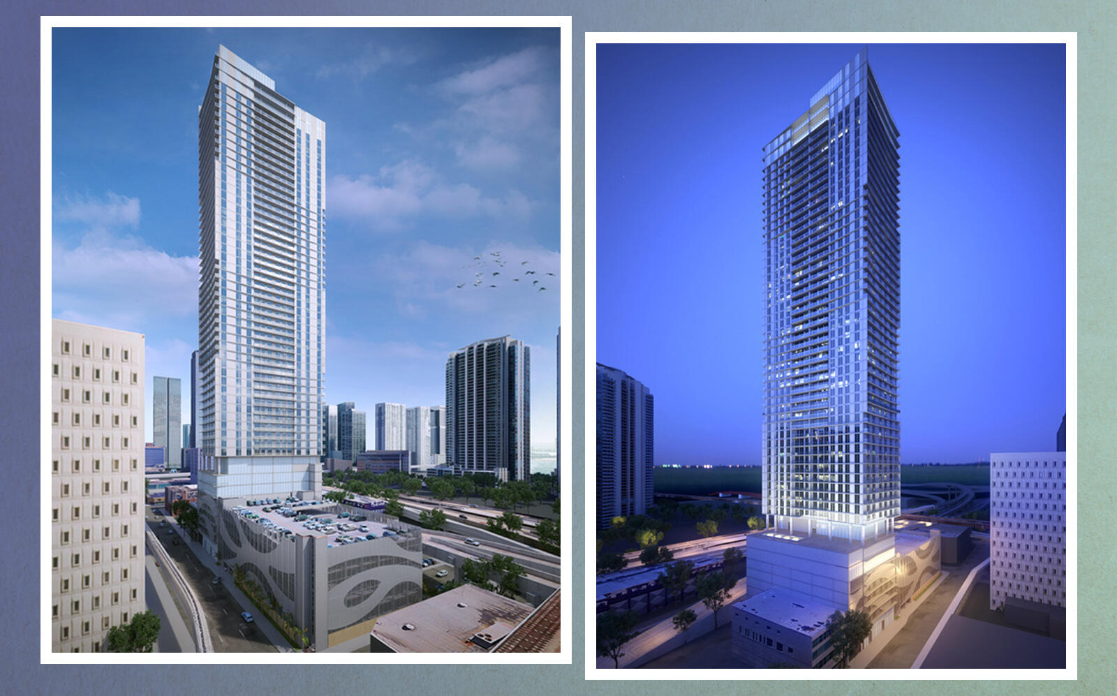 Renderings of the approved tower