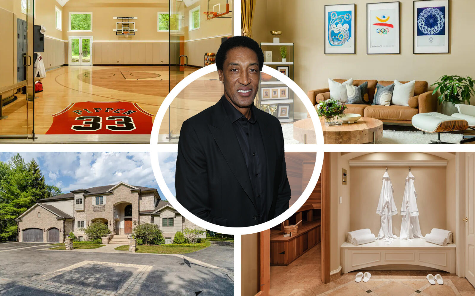 Scottie Pippen and the Chicago property (Getty, Airbnb)