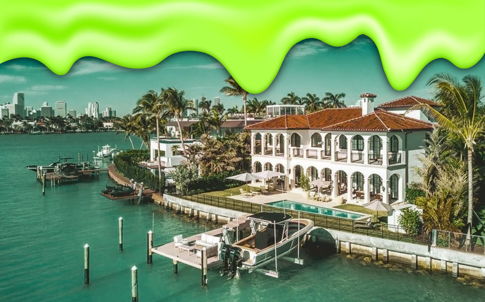 The Miami Beach property was recently purchased by a toymaker who specializes in slime (Corcoran, Getty)