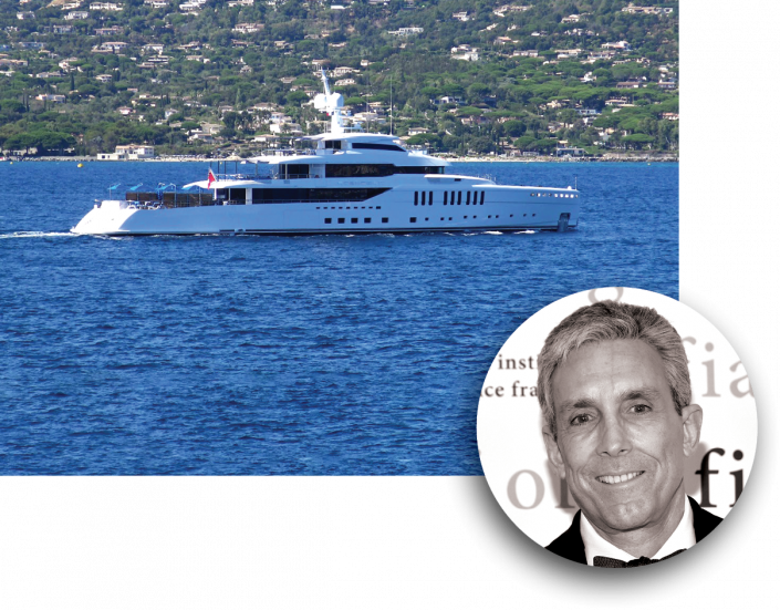 Charles Cohen and his superyacht, Seasense (Getty Images)