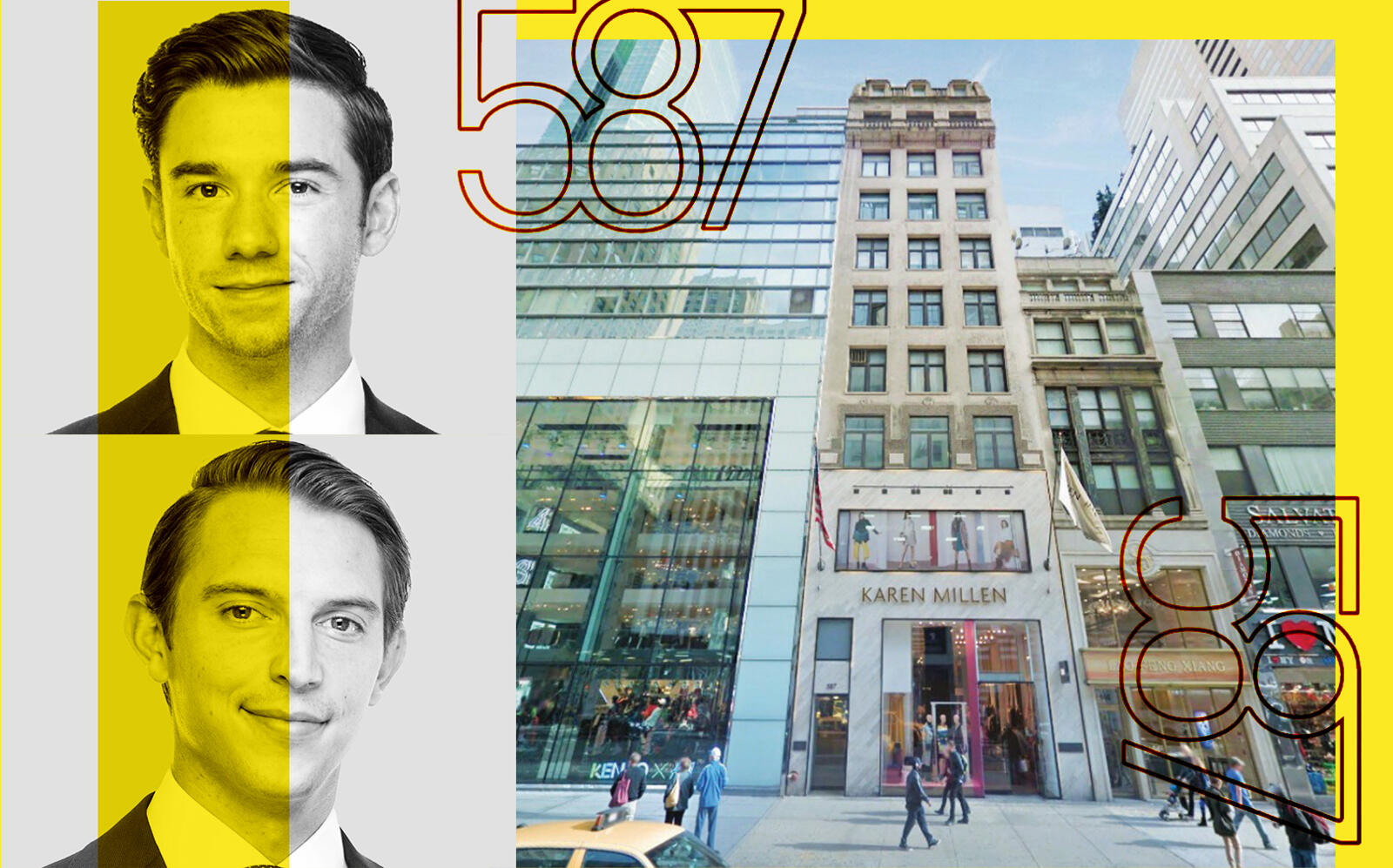 B6 Real Estate Advisors' Zach Redding, Dylan Kane and 587 Fifth Avenue (B6)