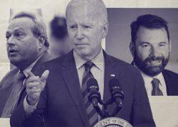 RSA president Joe Strasburg, President Joe Biden and NAA President Bob Pinnegar (Getty, NAA)