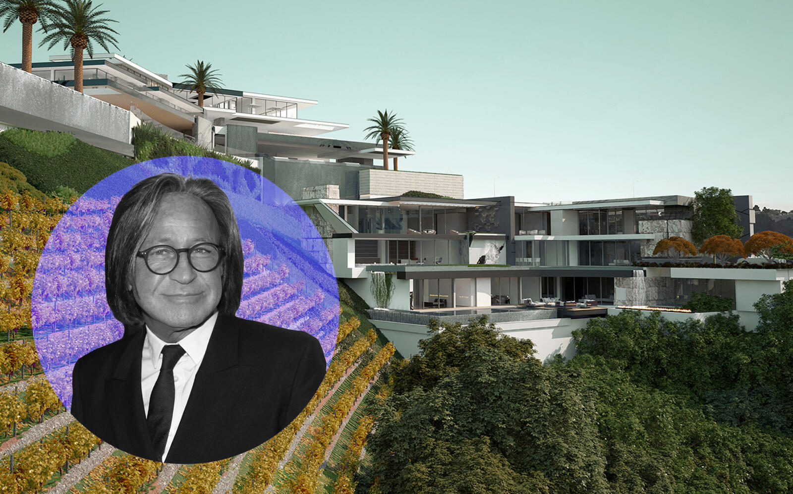 Mohamed Hadid and renderings of the project (Getty, Hilton & Hyland)