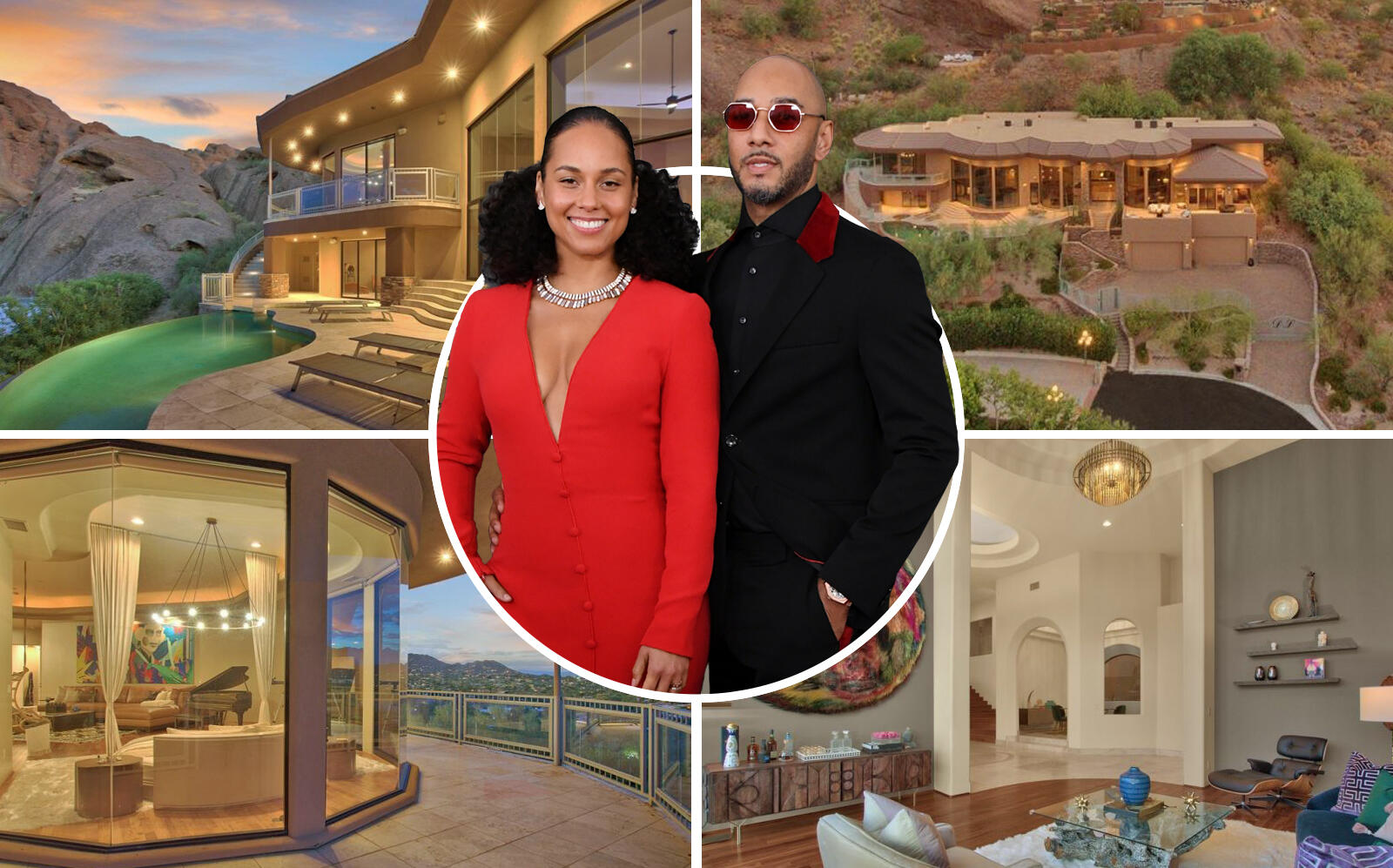 Alicia Keys and Swizz Beatz with the Phoenix property (Getty, The Grigg's Group)