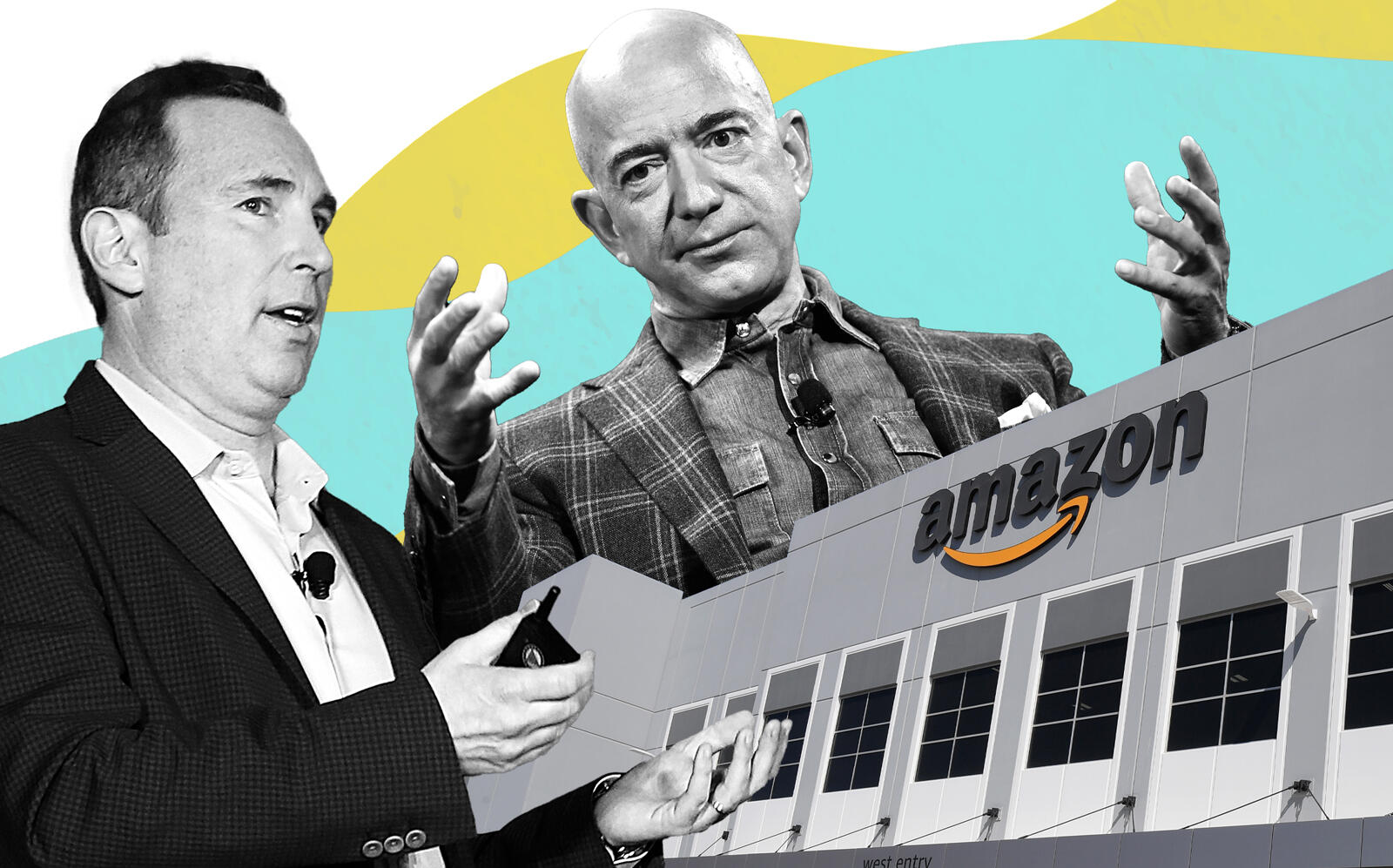 Amazon CEO Andy Jassy and Amazon founder Jeff Bezos (Getty, iStock)