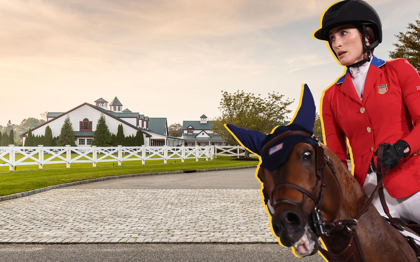 Jessica Springsteen and 6 West Pond Drive (Getty, Douglas Elliman)