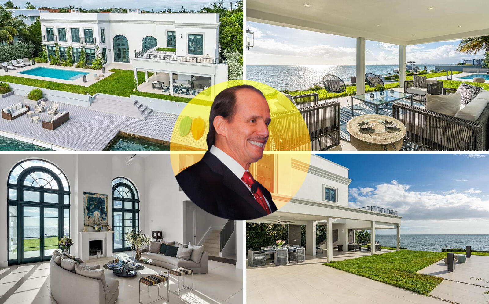 Eduardo Belmont Anderson with the Key Biscayne property (Berkshire Hathaway Home Services EWM Realty, Belmont)