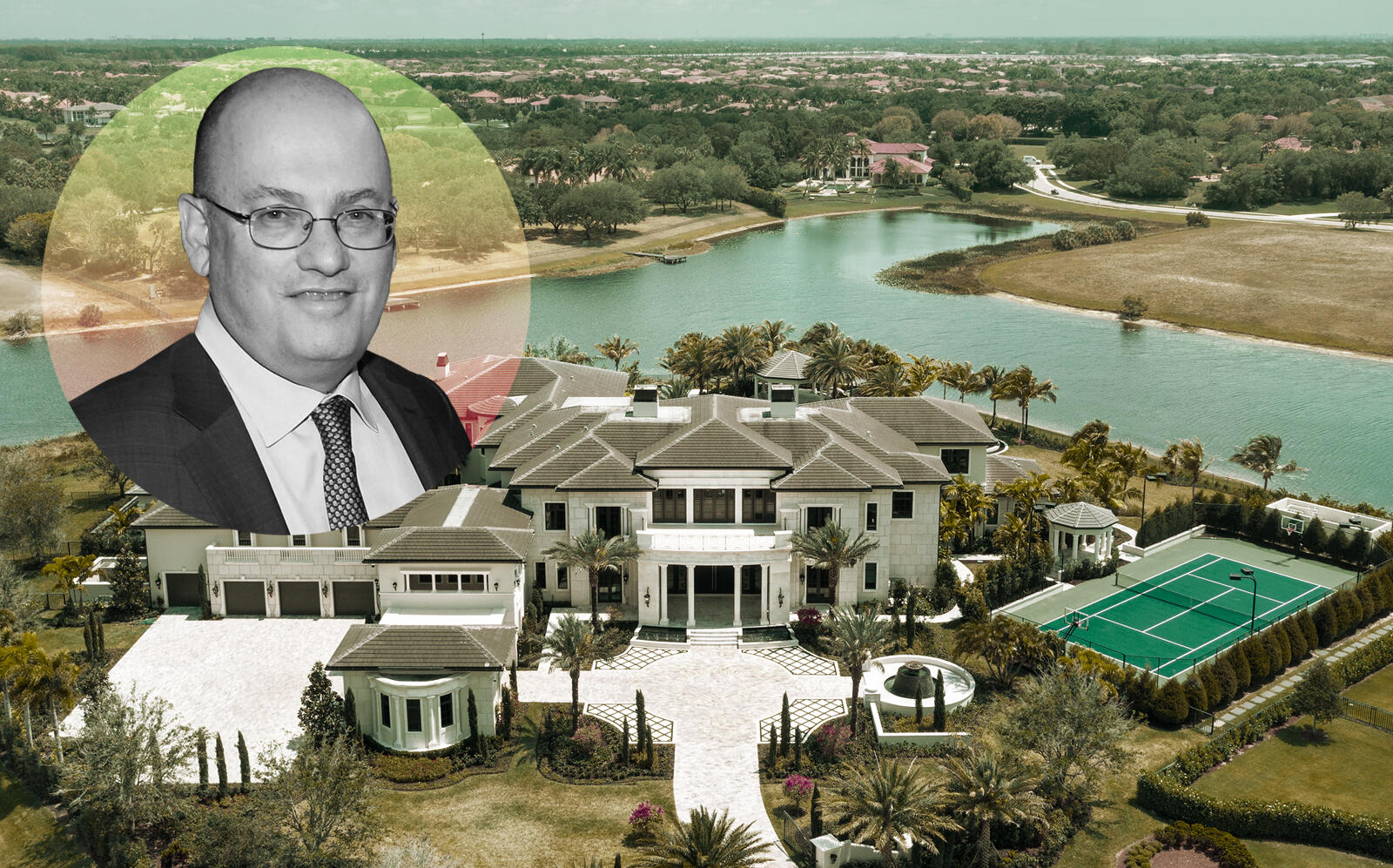Steven Cohen and the Boca Raton property (Getty, Douglas Elliman)