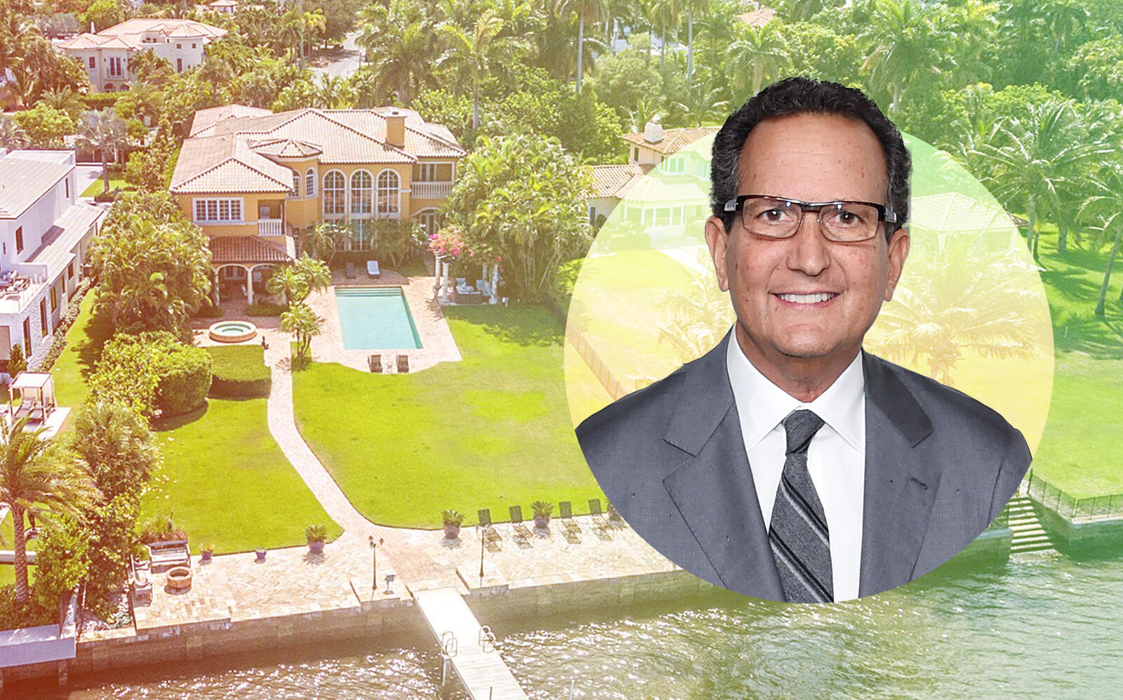Marc Fisher and the West Palm Beach home (Getty, Douglas Elliman)
