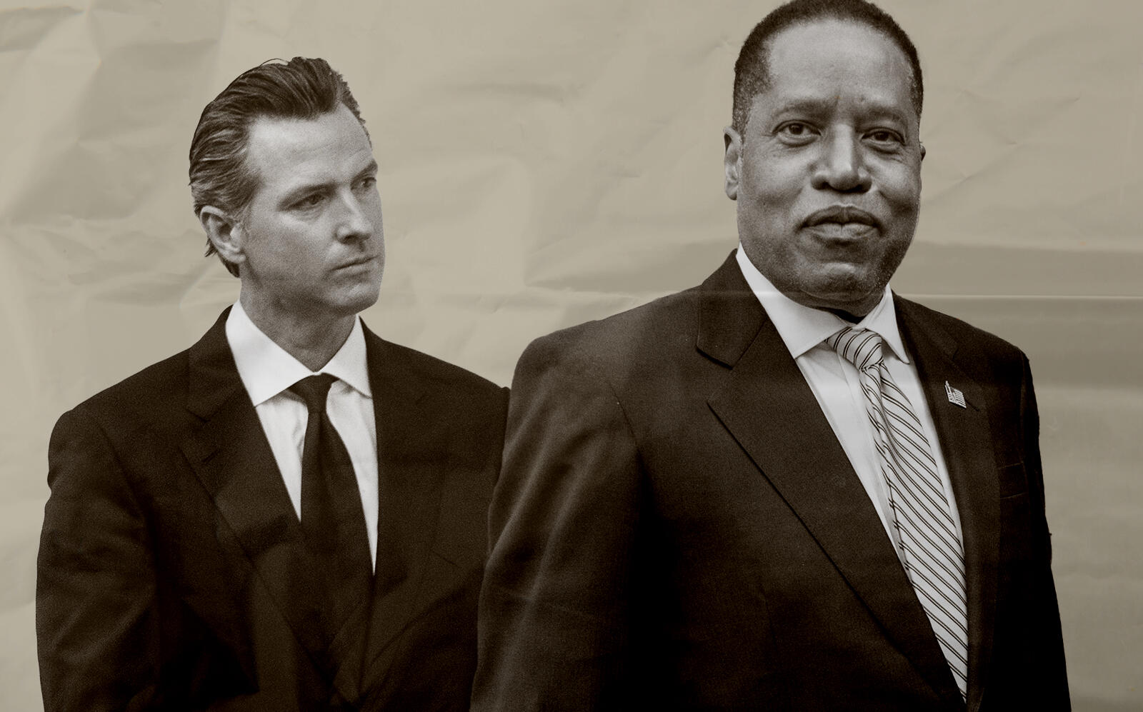 Real estate developers, investors and brokers have contributed $513,000 to Larry Elder’s campaign to unseat Governor Gavin Newsom (Getty)