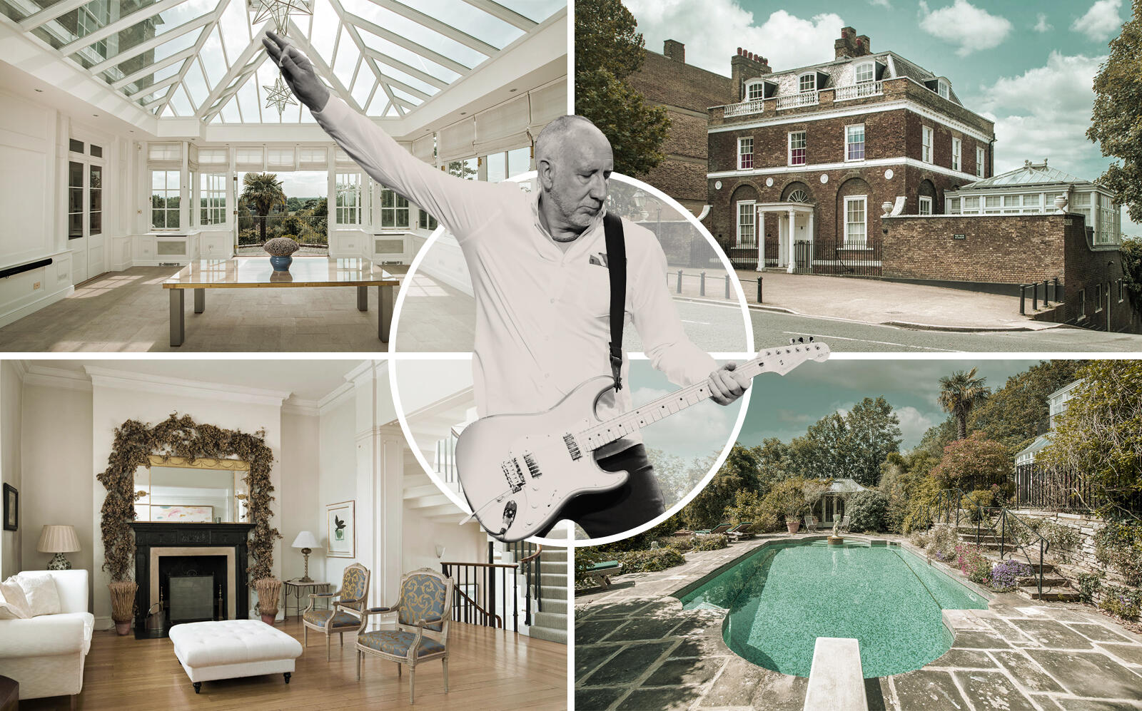 Pete Townshend and the London mansion (Getty, Pereds)
