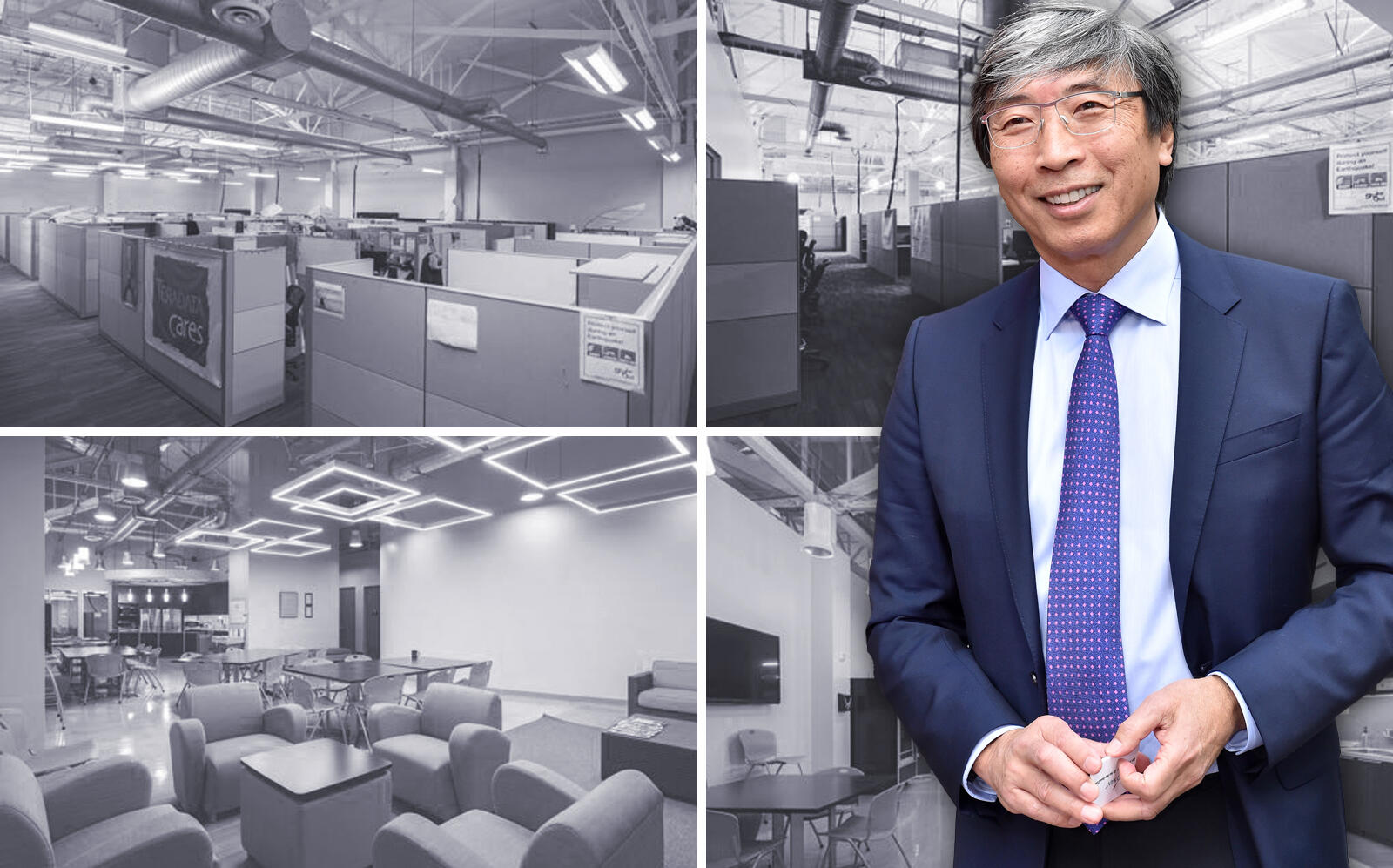 Patrick Soon-Shiong and the office building (Getty, LoopNet)