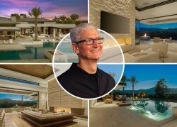 Tim Cook and the La Quinta house (Getty, Realtor.com / Hideaway Properties Corp.)