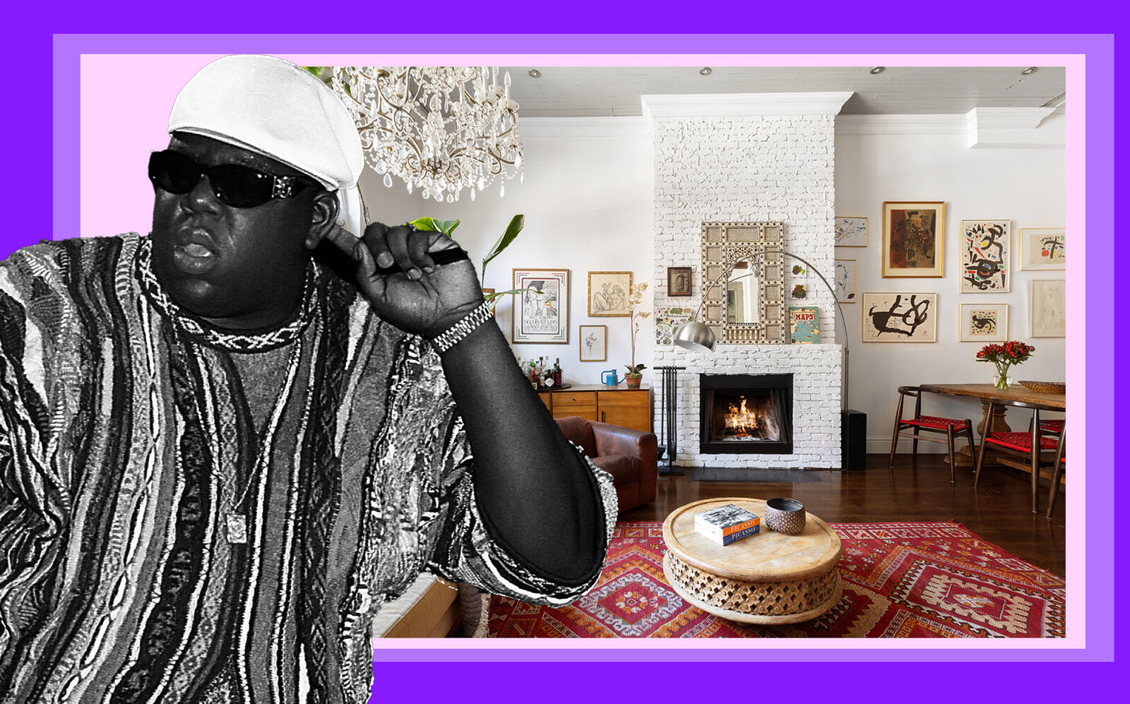 Notorious B.I.G. and 159 Carlton Avenue (Getty, Compass)