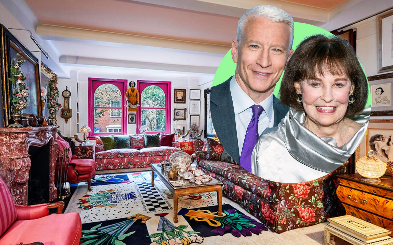 30 Beekman Place with Anderson Cooper and Gloria Vanderbilt (BHS, Getty)