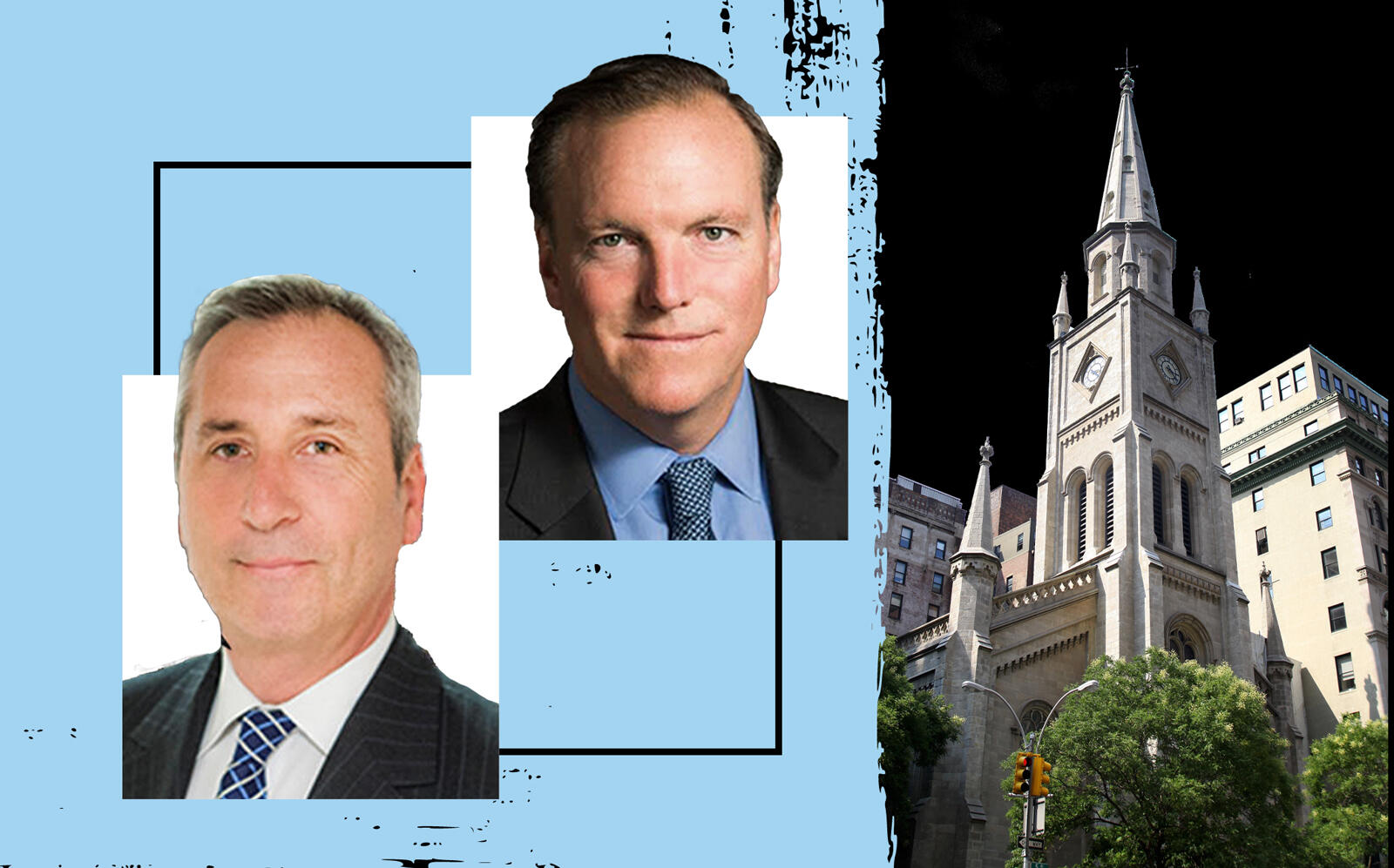 Vanbarton Group’s Gary M. Tischler and Richard Coles with Marble Collegiate Church at 1 West 29th Street (Getty)