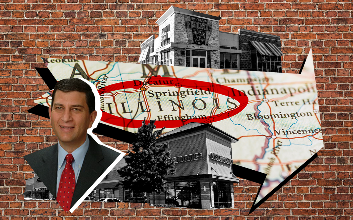 Hutensky Group CEO Brad Hutensky with Hillside Town Center and Prairie Market East (Hutensky, Google Maps)