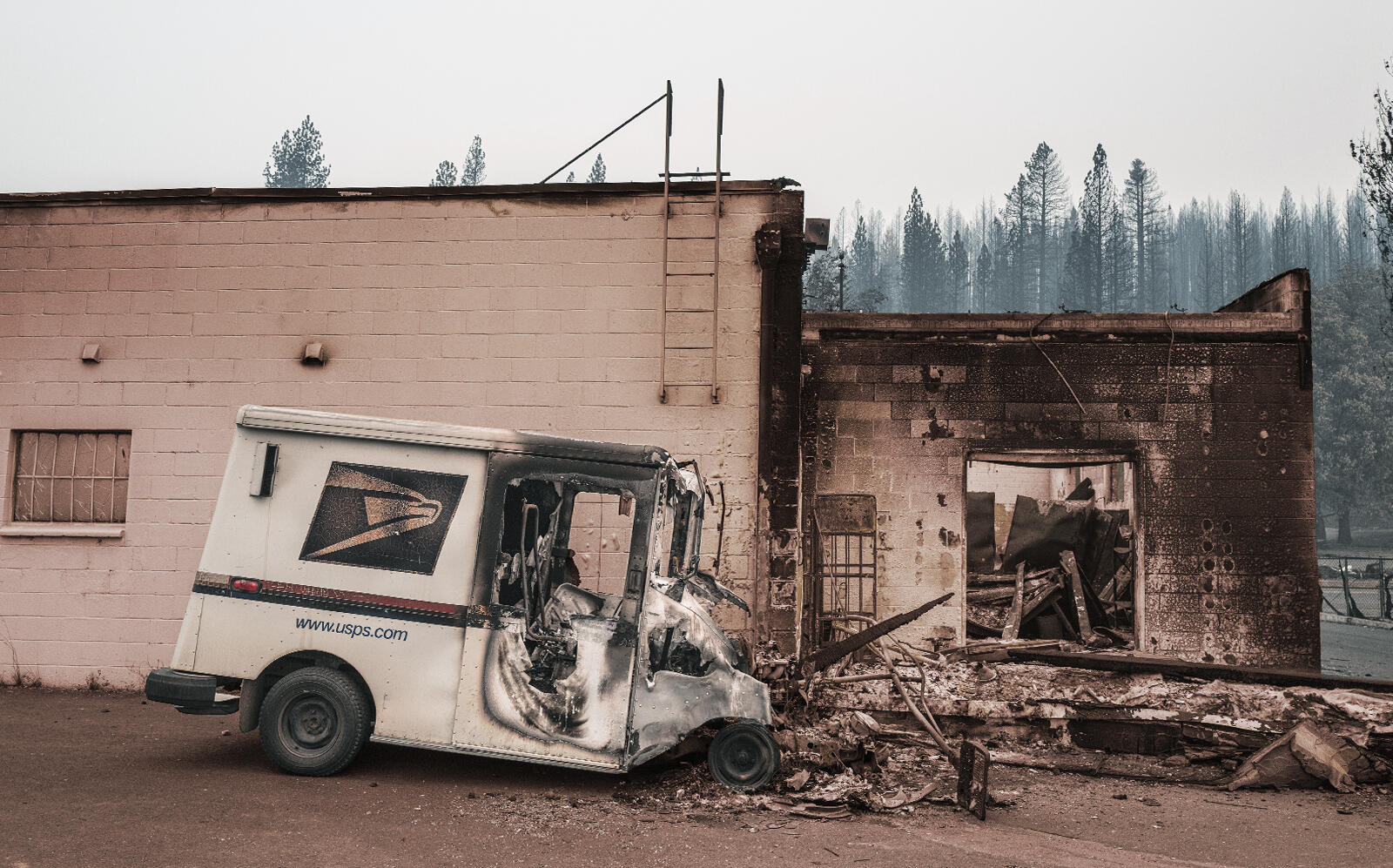 Greenville, California after the fire (Getty)
