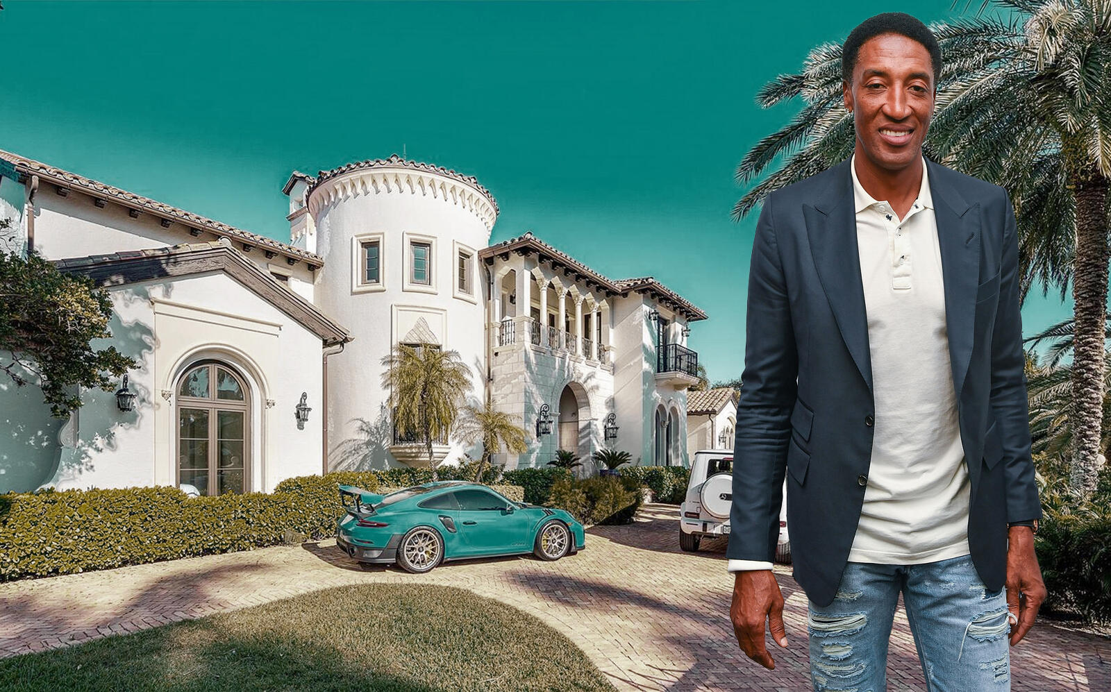 Scottie Pippen and the Fort Lauderdale house (Getty, Compass)