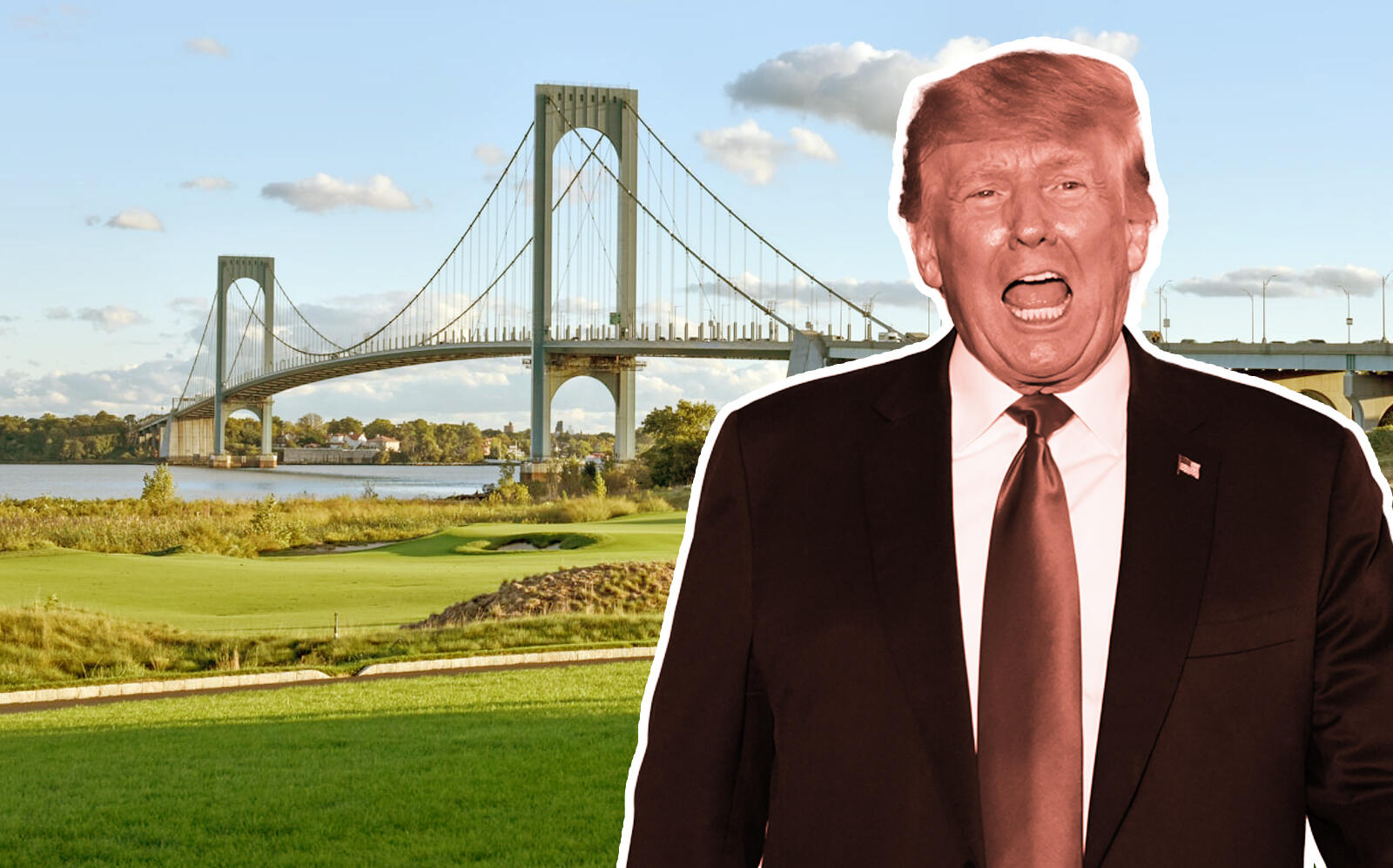 Donald Trump and the Ferry Point course (Getty, Trump Golf Links Ferry Point)