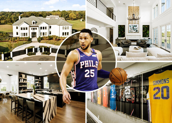 Ben Simmons lists New Jersey mansion, Philadelphia apartment on