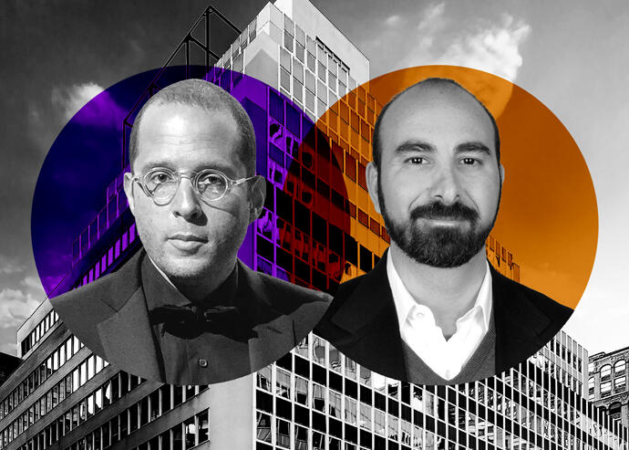 Rotem Rosen and Alex Sapir with 260 Madison Avenue (Getty, The Sapir Organization)