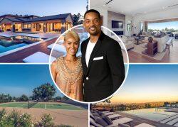 Will Smith and Jada Pinkett Smith with the house (Getty, Berkshire Hathaway HomeServices California Properties)