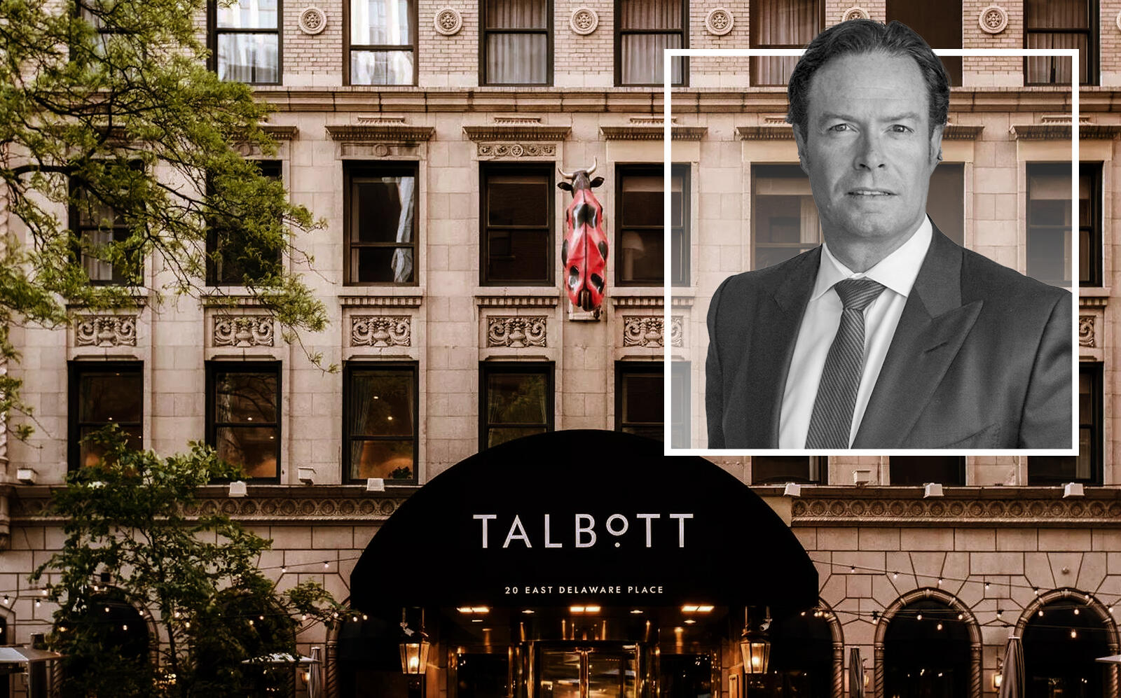 FullG Capital CEO Drew Coles and The Talbott Hotel (FullG, Facebook via The Talbott Hotel)