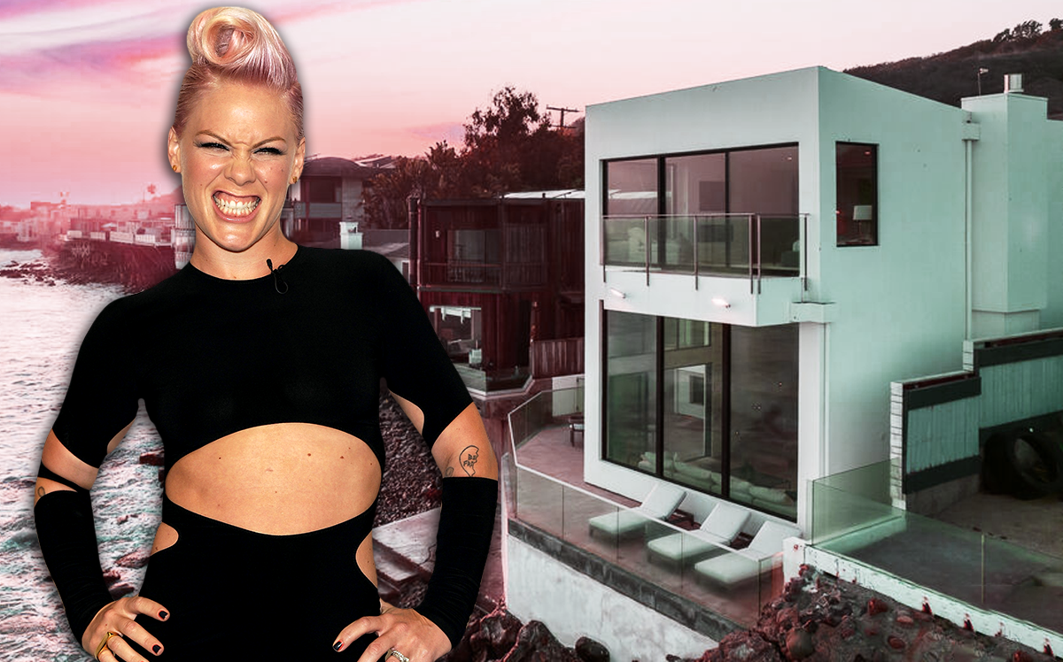 Singer-songwriter Pink; 24146 Malibu Road (Getty Images, Redfin)