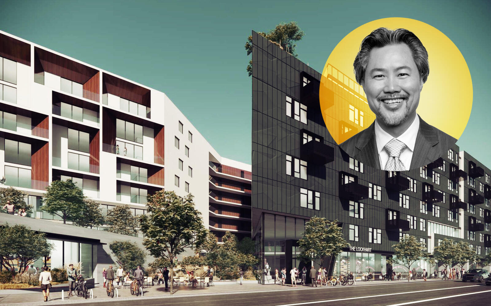 Renderings of the project and TRJLA CEO Kevin Chen (Los Angeles City Planning / AC Martin)