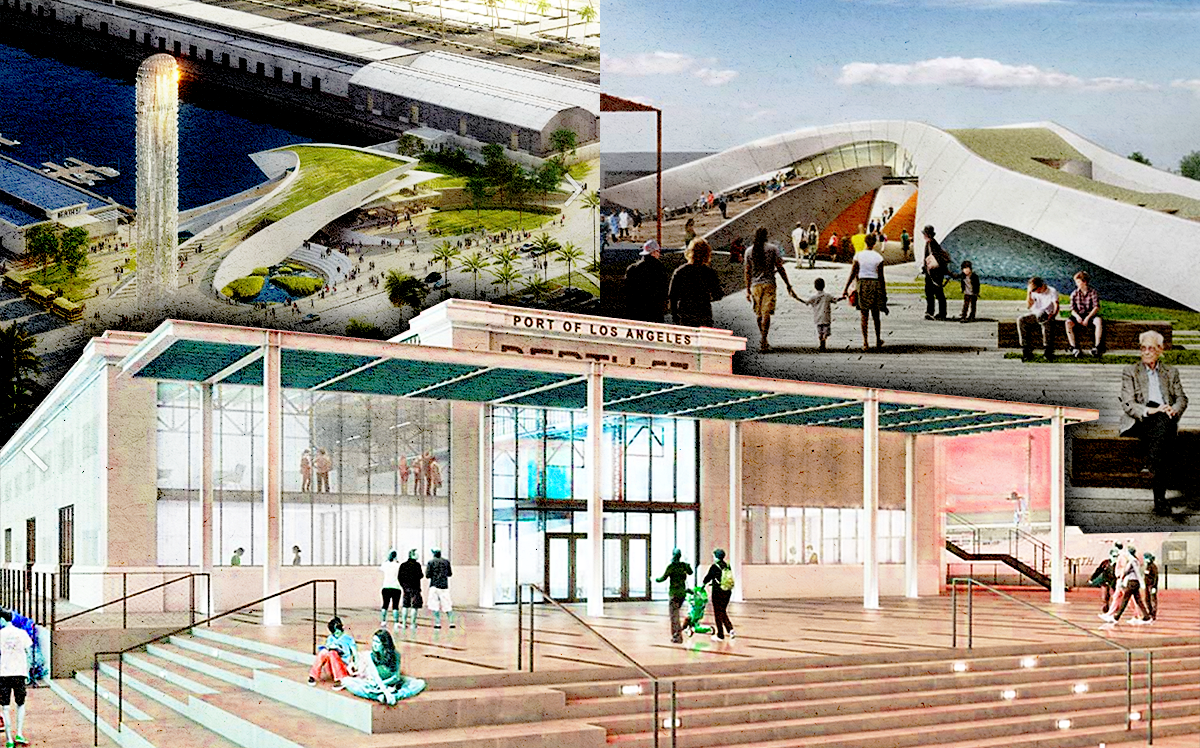 Renderings of the planned Center of Innovation at AltaSea complex at the Port of Los Angeles (Gensler)