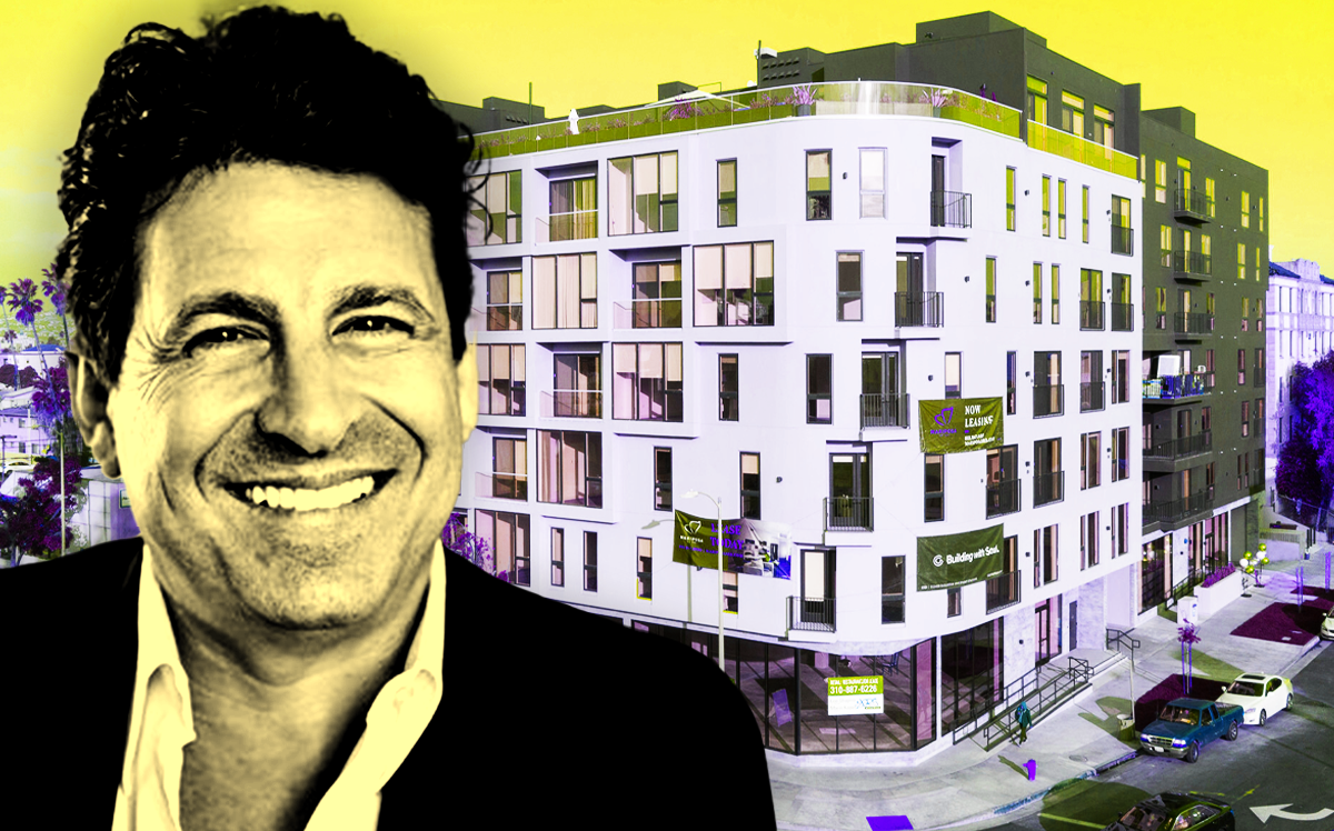 Gidi Cohen, founder and chief executive officer of CGI+ Real Estate Investment Strategies, in front of the apartment complex at 255 South Mariposa Avenue (CGI+ Real Estate Investment Strategies, LoopNet)