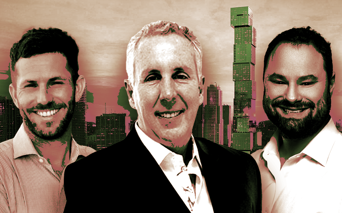 From left: Ryan Shear, Kevin Maloney and Dan Kaplan of Property MG (Property MG, LoopNet)